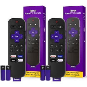 Roku TV Remote Control (Official Manufacturer Product) – Simple Setup, & Pre-Set App Shortcuts – Replacement Remote Compatible with RokuTV Models ONLY (Not Roku Players)(Pack of 2)
