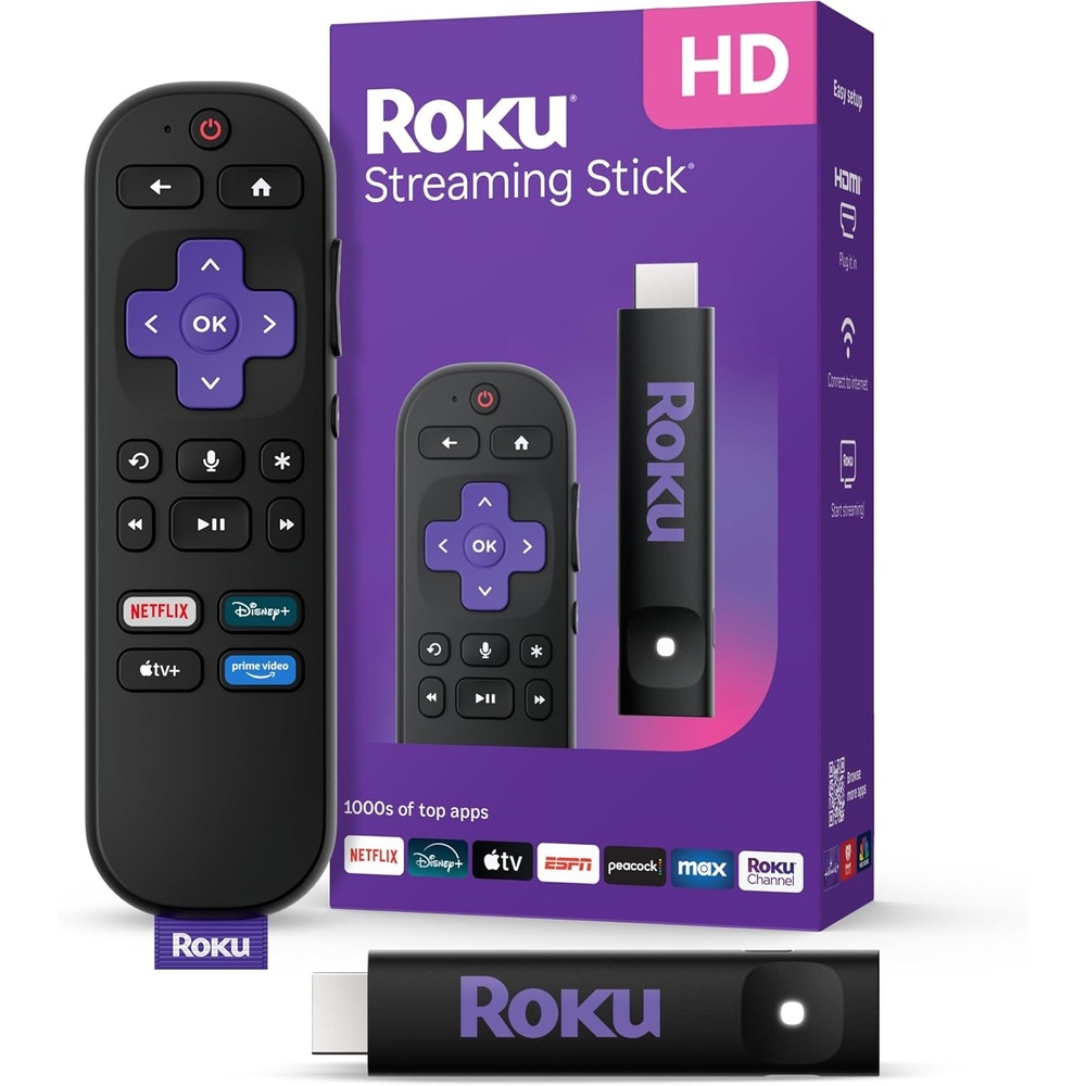 image:imageRoku Streaming Stick 4K  HDR amp Dolby Vision Roku Streaming Device for TV with Voice Remote amp LongRange WiFi  Free amp Live TVHD