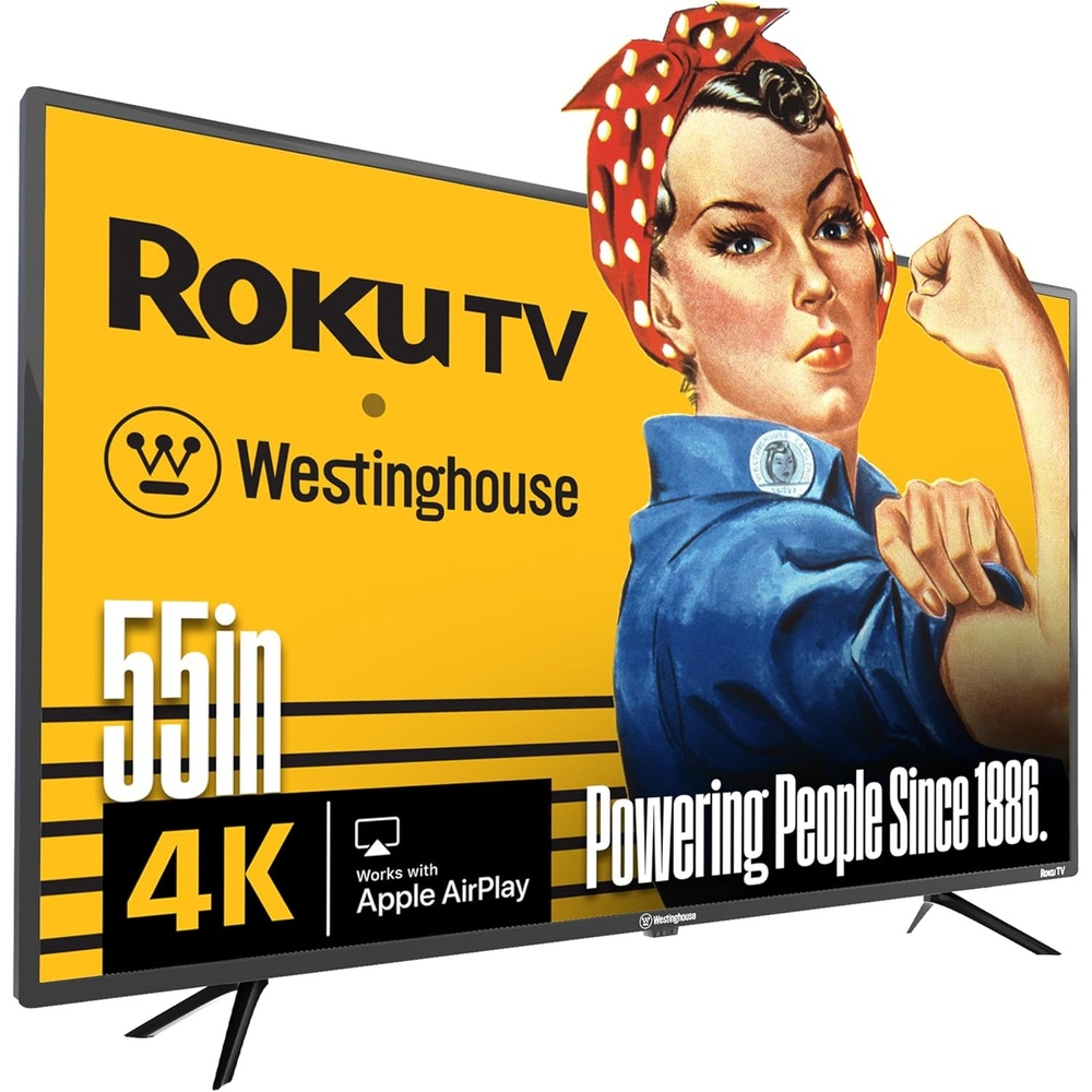 image:imageWestinghouse Roku TV  43 Inch Smart TV 4K UHD QLED Television wHDR 10 Dolby Vision WiFi amp Mobile App Connectivity Flat Screen Compatible wApple HomeKit Alexa amp Google Assistant55 Inch
