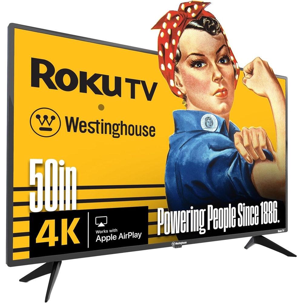 image:imageWestinghouse Roku TV  43 Inch Smart TV 4K UHD QLED Television wHDR 10 Dolby Vision WiFi amp Mobile App Connectivity Flat Screen Compatible wApple HomeKit Alexa amp Google Assistant50 Inch
