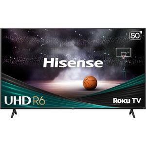 Hisense 50-Inch Class R6 Series 4K UHD Smart Roku TV with Alexa Compatibility, Dolby Vision HDR, DTS Studio Sound, Game Mode (50R6G),Black(50-Inch)