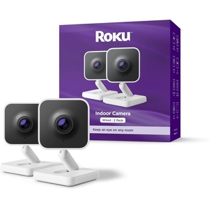 Roku Indoor Camera – Home Security – 2-Pack – Wired Security Camera & Pet Monitor with 1080p HD Color Night Vision, Works with Alexa & Google, Motion & Sound Detection, WDR & WiFi 6(16 Pack)