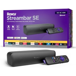 Roku Streambar SE | 2-in-1 TV Soundbar with Built-in 4K/HD/HDR Streaming, Premium Speakers, & Enhanced Speech Clarity for Crisp, Clear Dialogue – Quick Guided Simple Setup((Pack of 1))