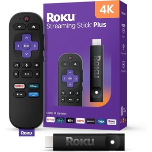 Roku Streaming Stick 4K – HDR & Dolby Vision Roku Streaming Device for TV with Voice Remote & Long-Range Wi-Fi – Free & Live TV(4K)