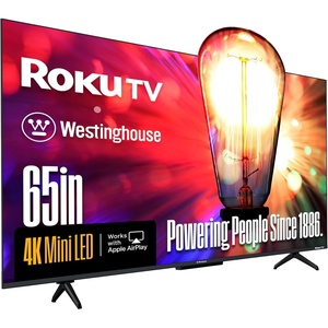 Westinghouse 50 Inch Mini LED 4K UHD Roku TV, Dolby Vision HDR, QLED Quantum Color, Local Dimming, MEMC Motion, Apple HomeKit & AirPlay 2(65 Inch)