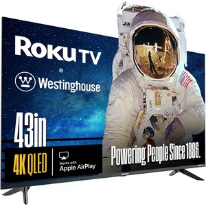 Westinghouse Roku TV – 43 Inch Smart TV, 4K UHD QLED Television w/HDR 10+, Dolby Vision, Wi-Fi & Mobile App Connectivity, Flat Screen Compatible w/Apple HomeKit, Alexa, & Google Assistant(43 Inch – QLED)